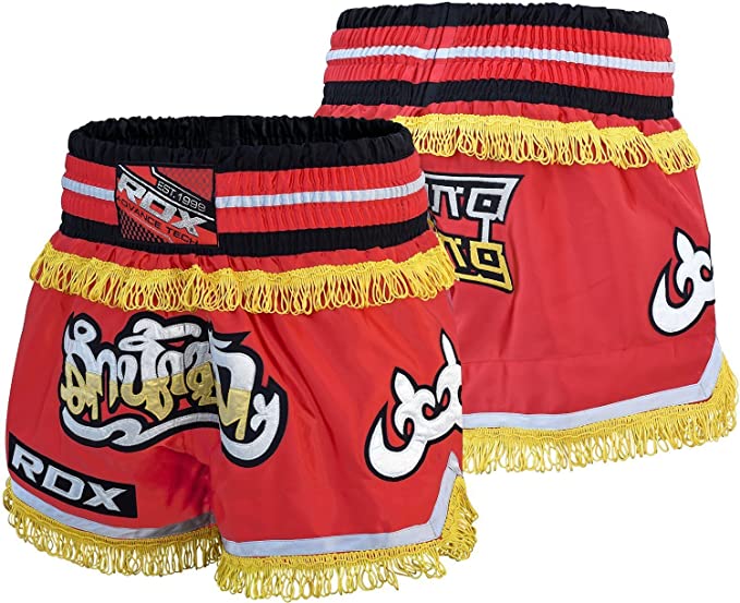 RDX R4 Muay Thai Shorts Red - Image 2
