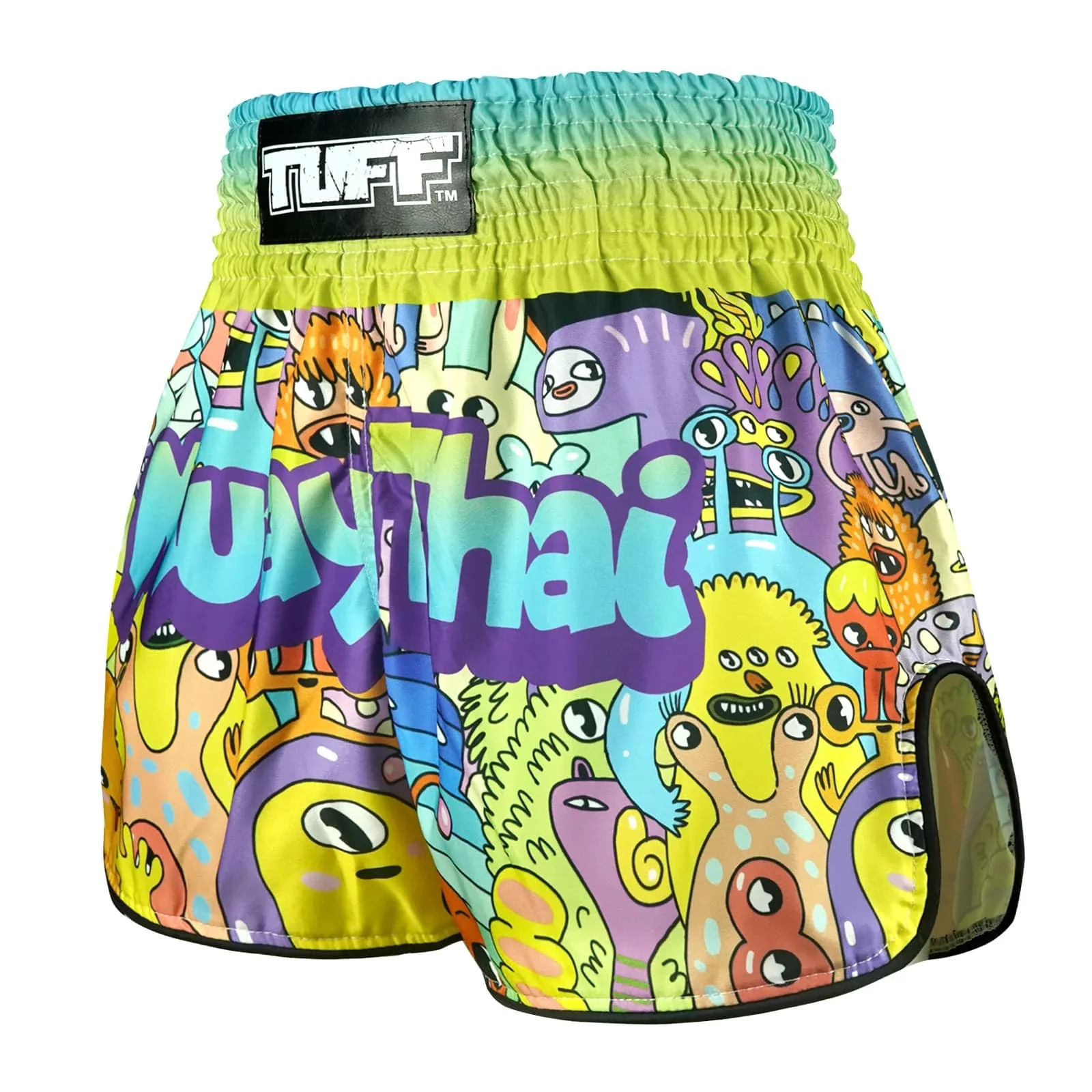 RMS107 TUFF Kids Muay Thai Shorts We Come In Peace - Image 2