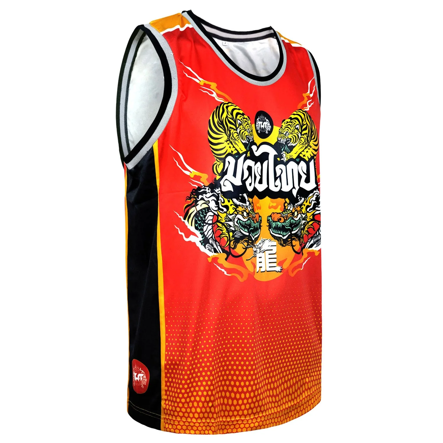 TT104 TUFF Tank Top Red Chinese Dragon and Tiger - Image 4