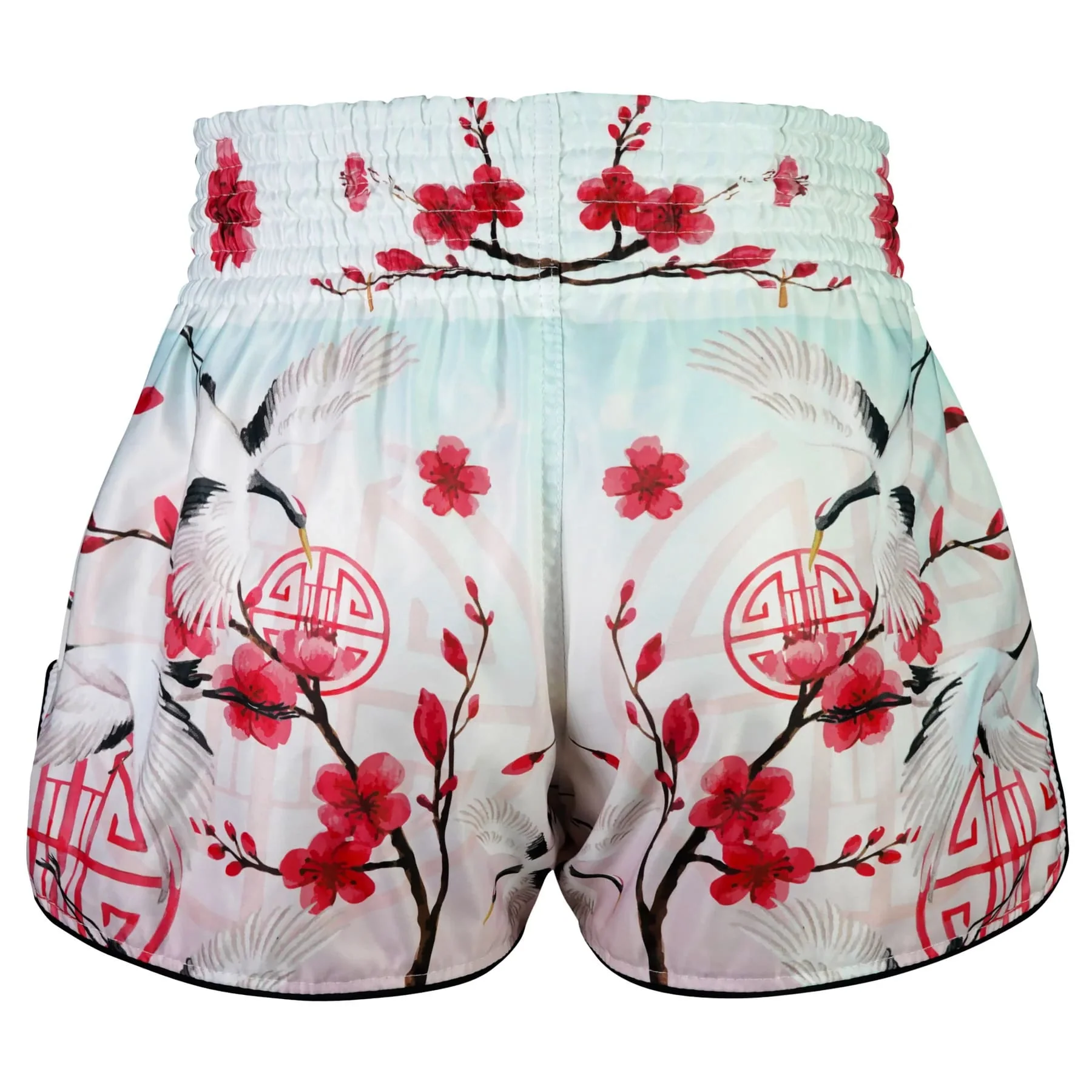 TUFF High-Cut Retro Muaythai Shorts - RMS114 - Akai Tsuru The Red Crane