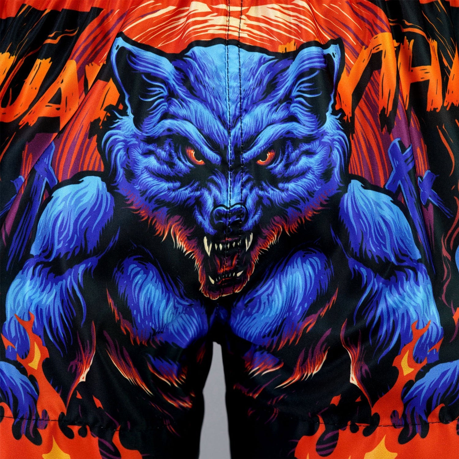 TUFF Muay Thai Shorts - MS683 - Midnight Werewolf - Image 5